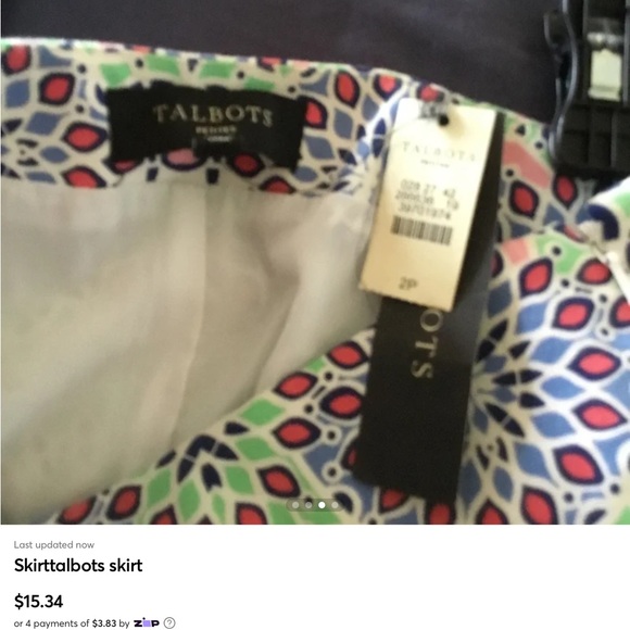 Talbots Colorful Patterned Skirt - Picture 2 of 3